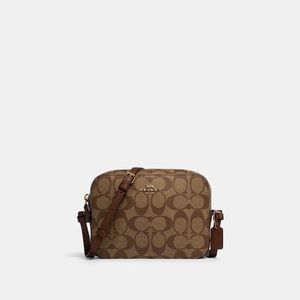Coach Mini Camera Bag In Signature Canvas